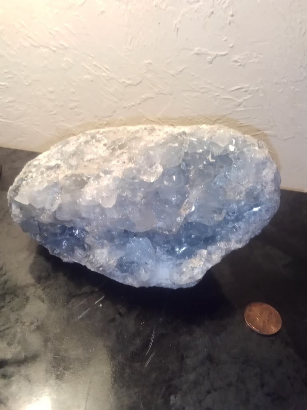 Natural Blue Celestite Crystal Cluster 1612g - Picture 3 of 8
